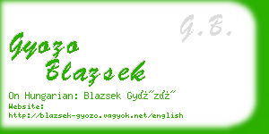 gyozo blazsek business card